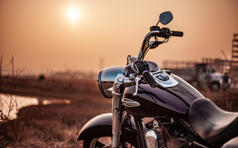 Parked motorcycle