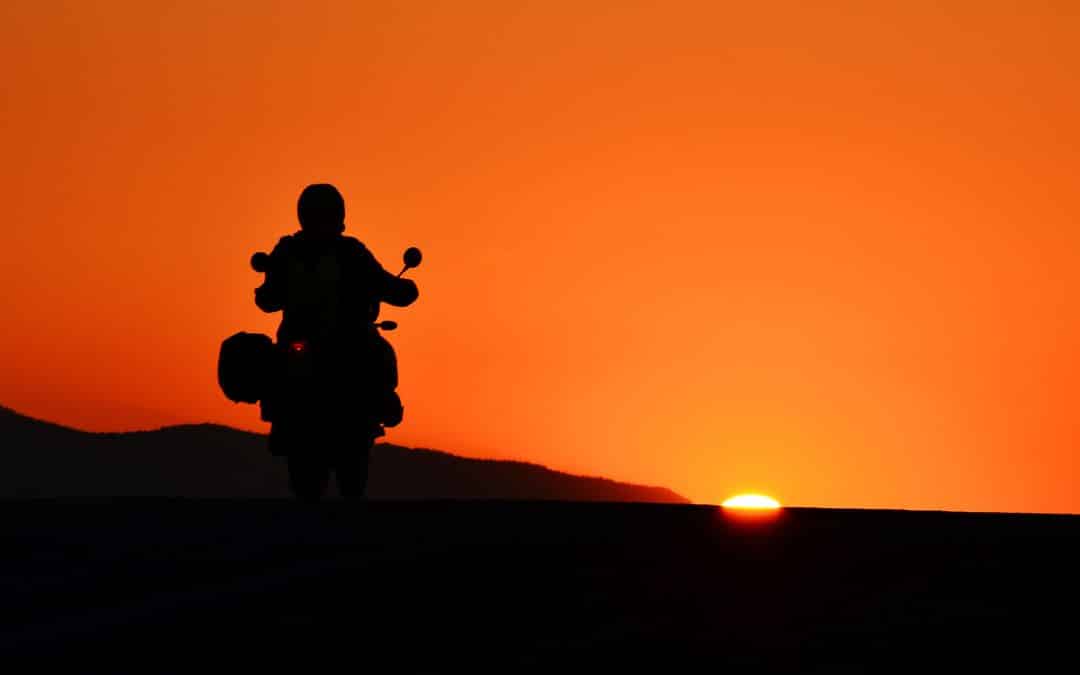 motorcycle sunset