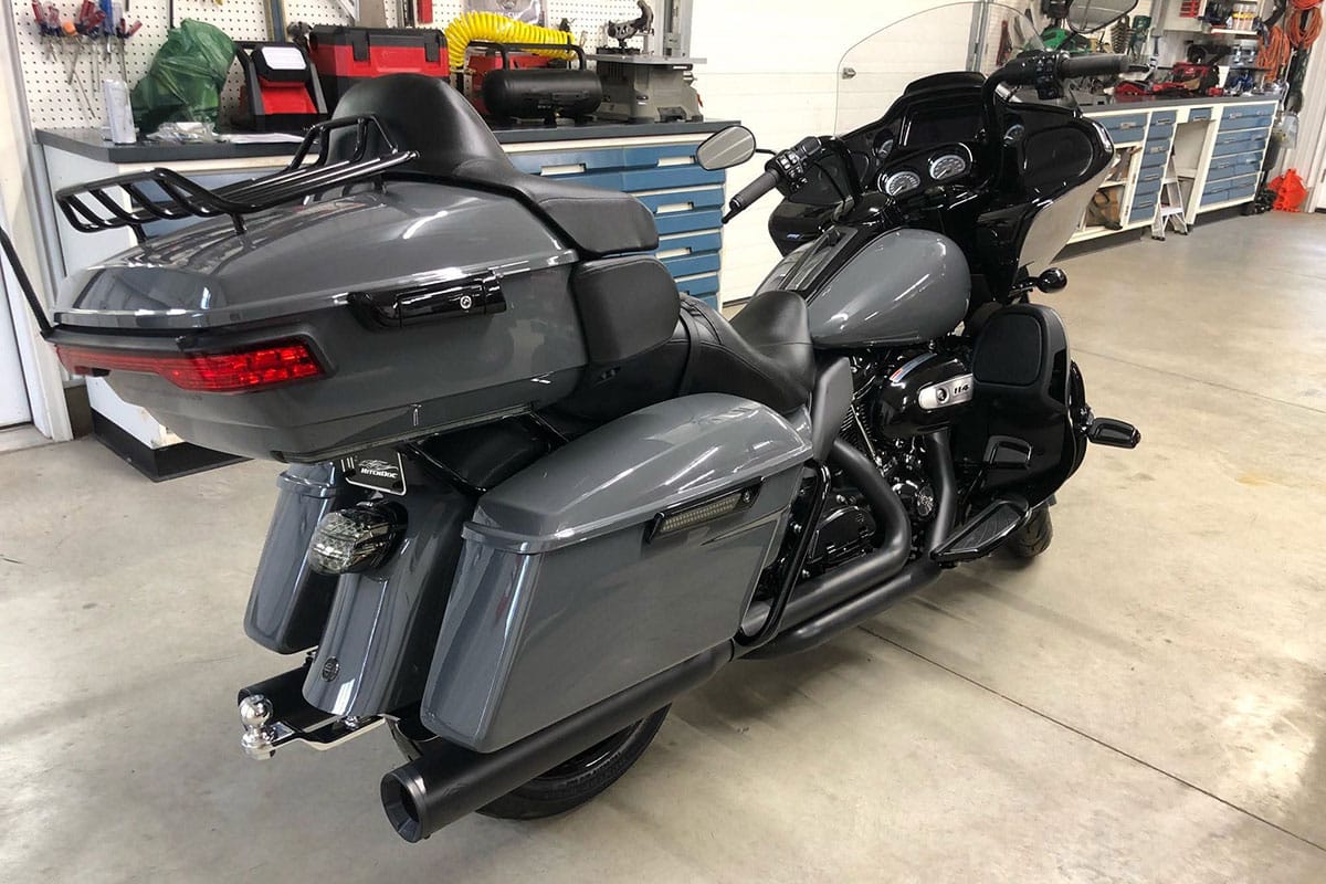 Motorcycle with Hitch attached
