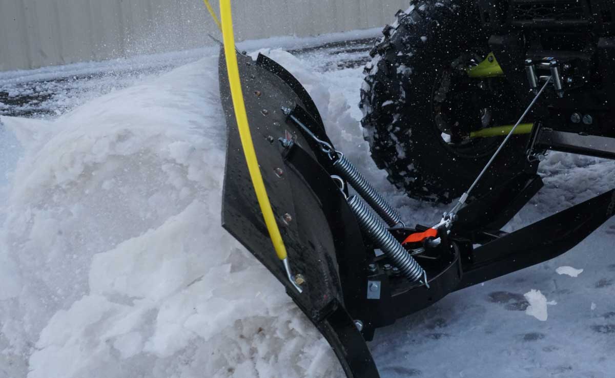 72 inch Eagle Plow snow plow mounted on a Polaris Ranger XP 1000